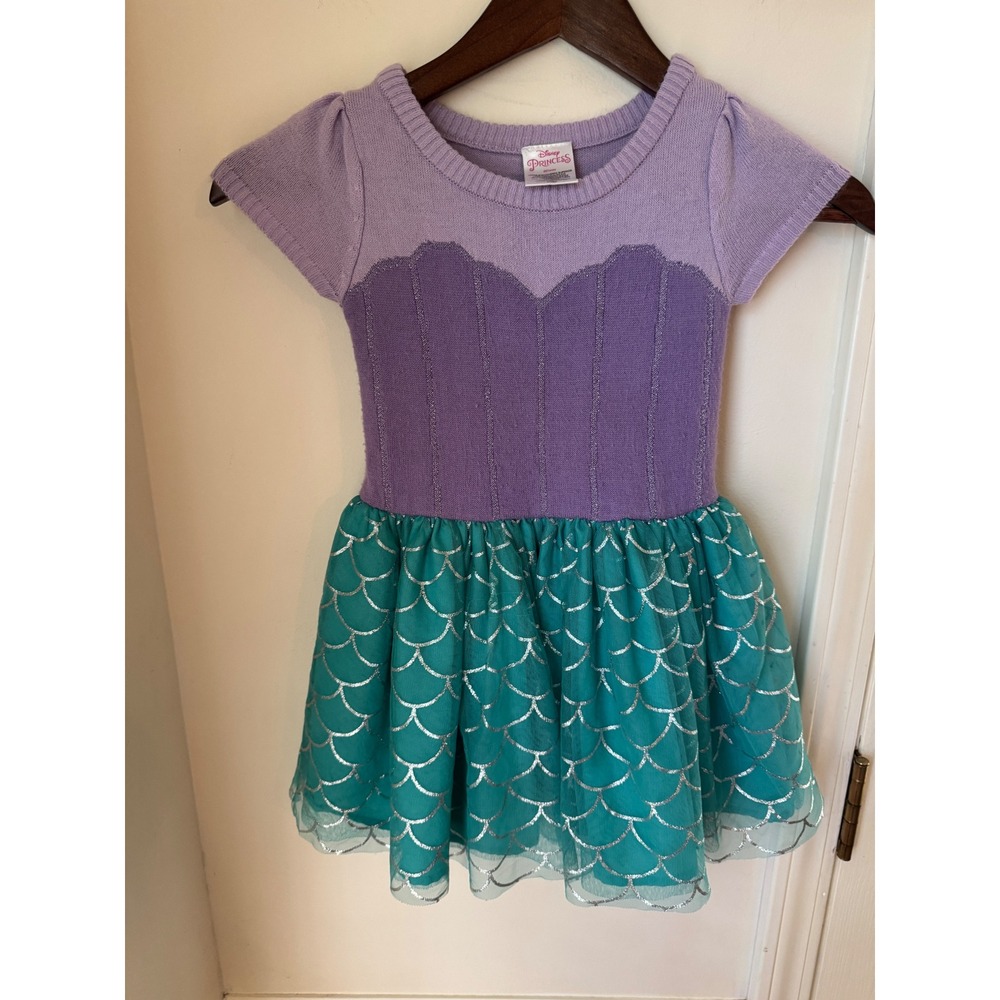 Disney Princess Ariel Little Mermaid Dress Girls 4T Purple Teal FL2385981PR